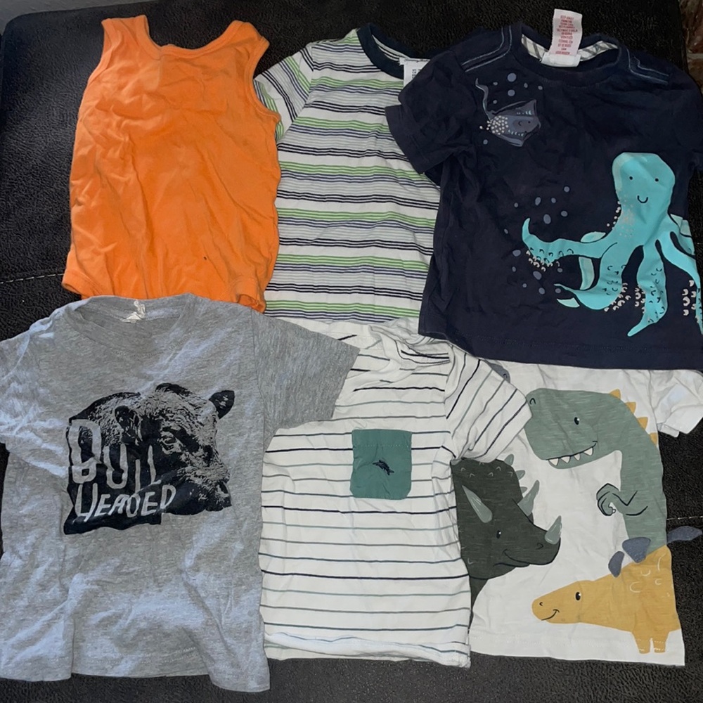 6 18M boys shirts/tank top